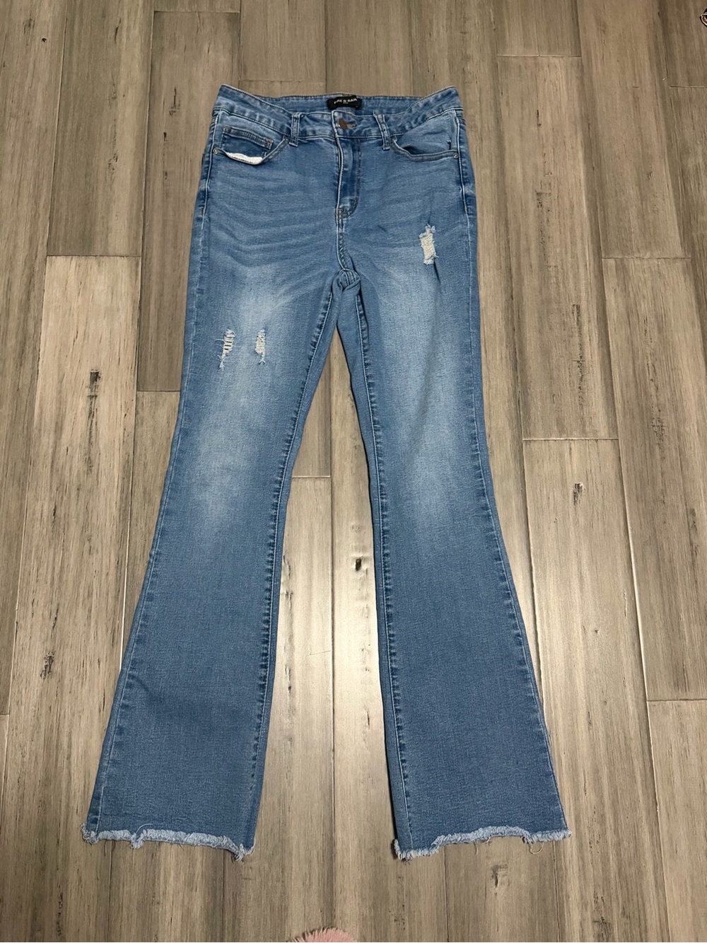 Fire & Rain Women's High Rise Distressed Skinny Jeans  Blue